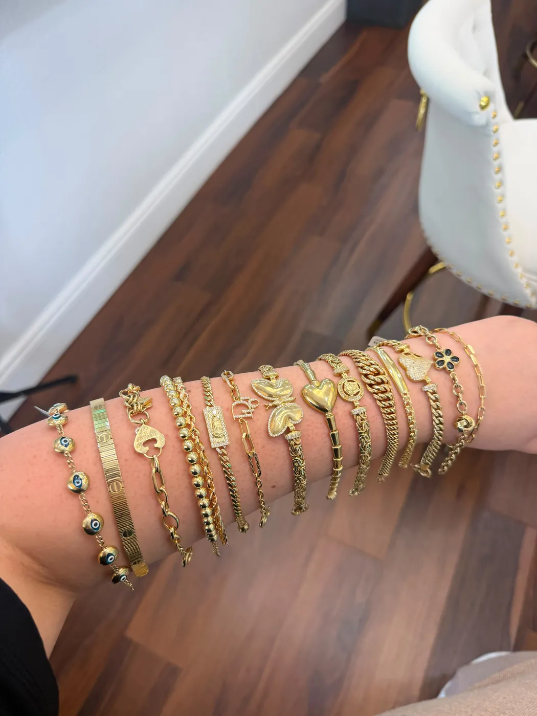 Solid gold bracelets